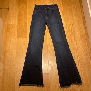 Just Black dark blue wash flare jeans